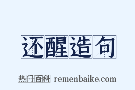还醒造句是什么意思的图片